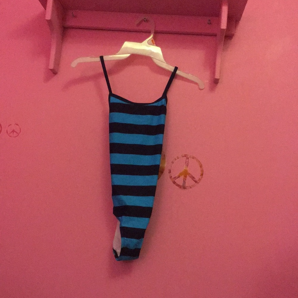 NWT girls striped one piece bathing suit